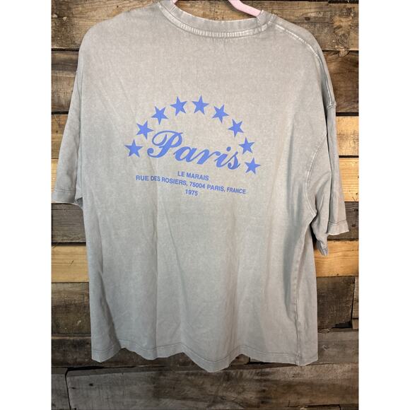 Zara Paris Tee T-Shirt, Large, Grey - Picture 2 of 4